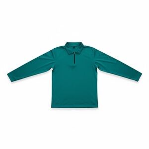 Men’s Small Green Quarter Zip Pullover Winter Cozy Long Sleeve Sweater